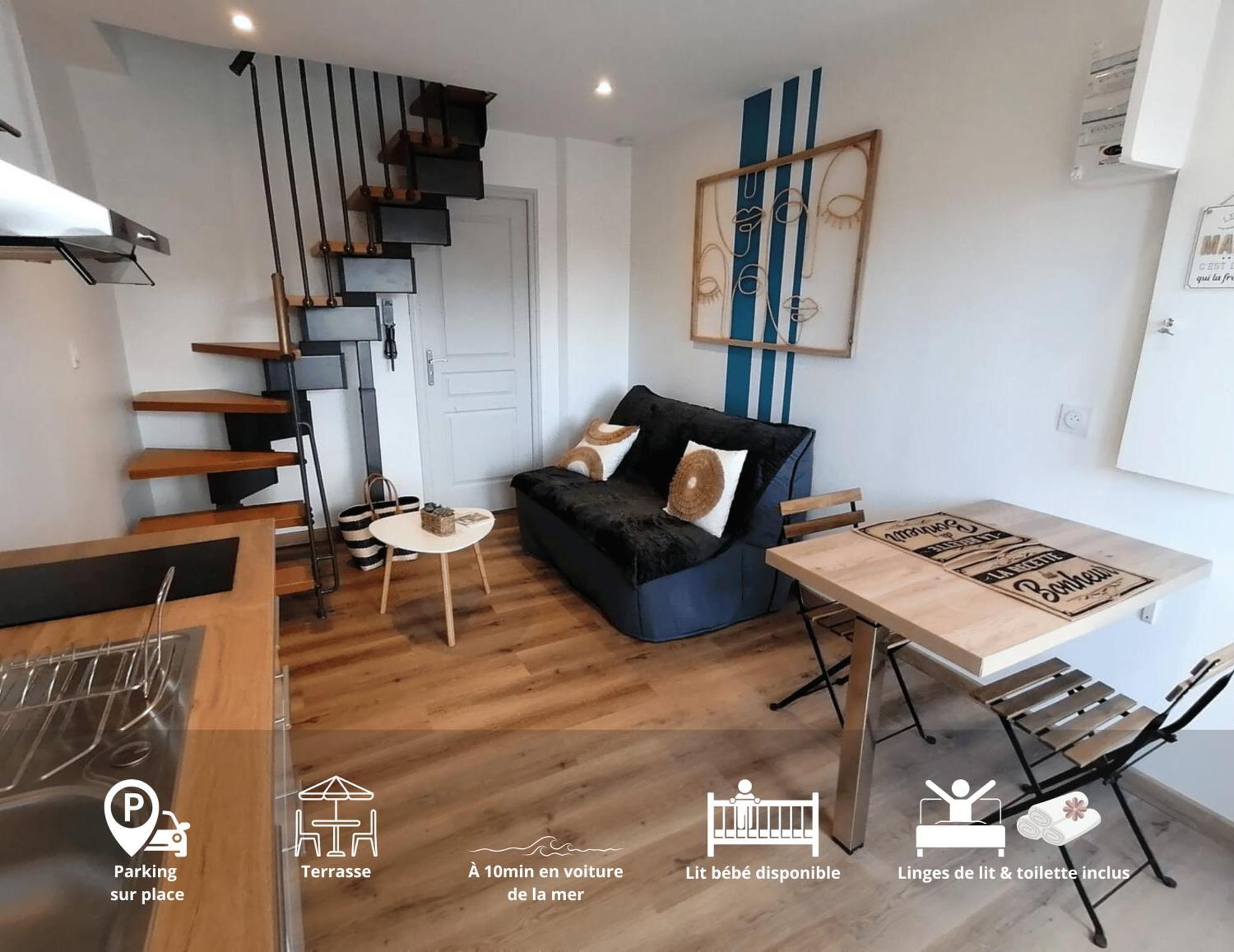 Apartment Les Pommiers Duplex Cosy Confort Dans Maison Neuve Avec Terrasse Entree Independante 5 Mn De Bayeux Et 10 Mn Du Debarquement *